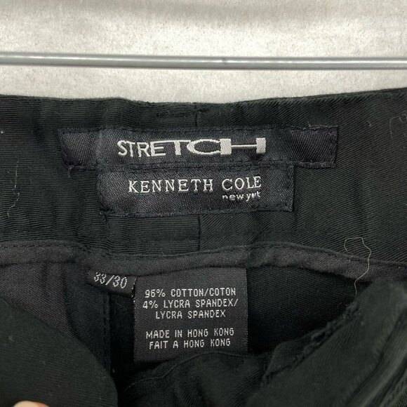 Kenneth Cole Pants Women's Sz 33x30 Black High-Rise Straight Flat Front Stretch - Picture 10 of 11